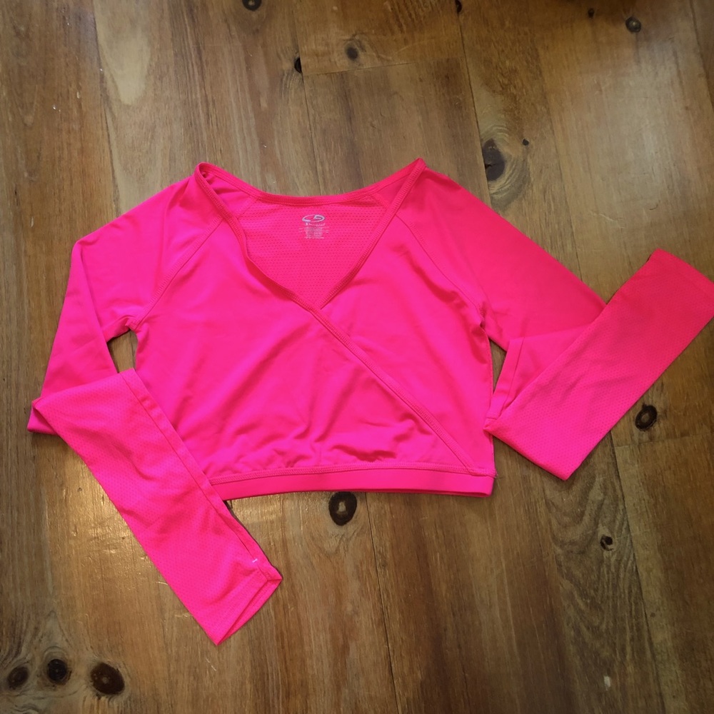 Mock wrap crop dance top